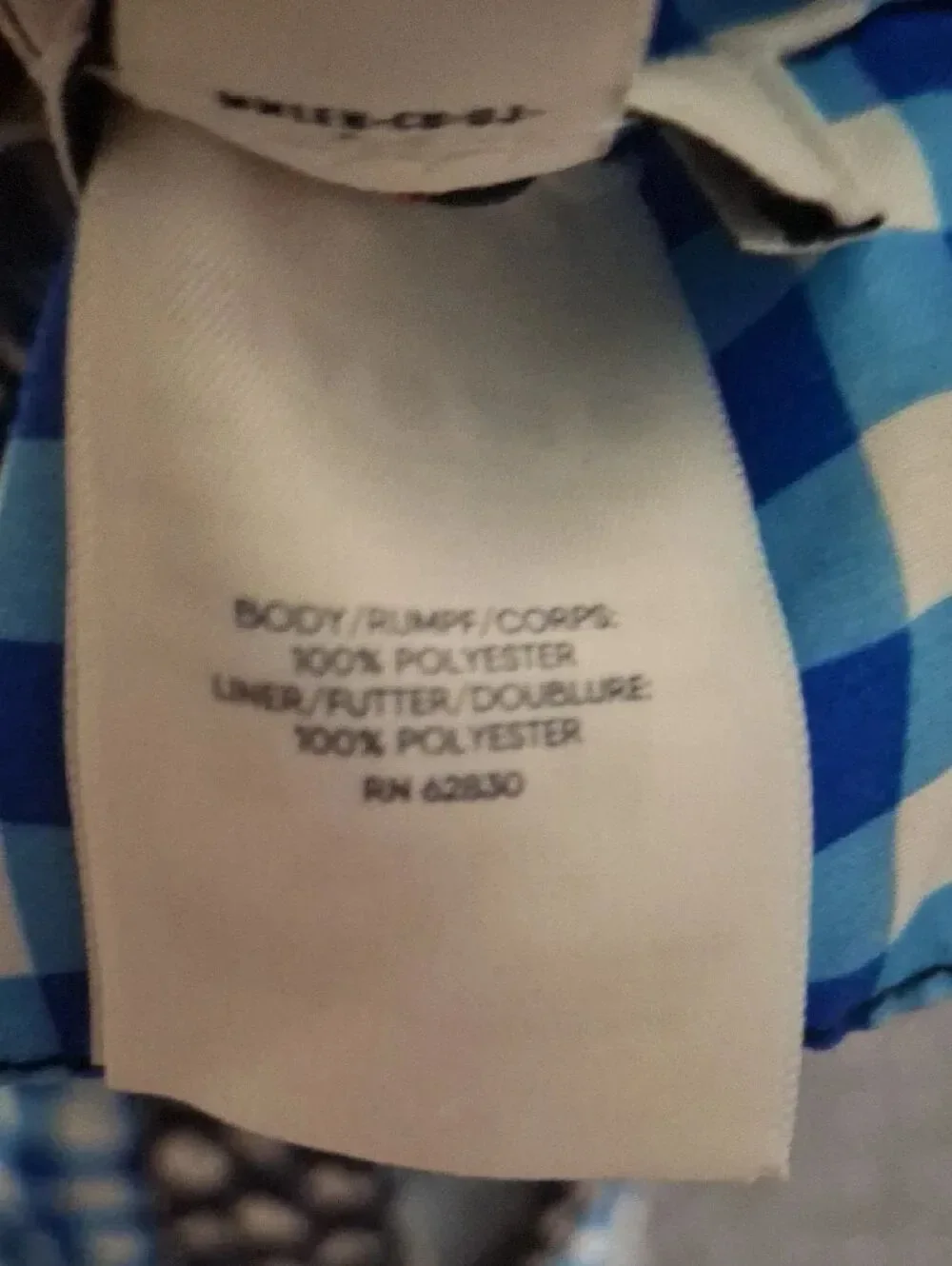 Lands' End Draper James Blue & White Gingham Swim Shorts size Large
